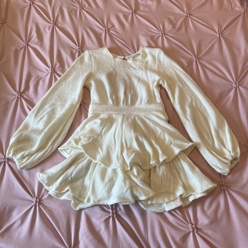 White Ruffled Romper - Picture 3 of 6